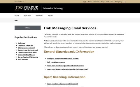 Email Information - Information Technology at Purdue