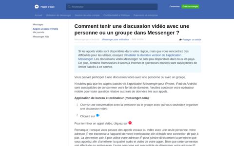 How do I video chat with someone or a group in ... - Facebook