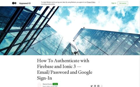 How To Authenticate with Firebase and Ionic 3 — Email ...