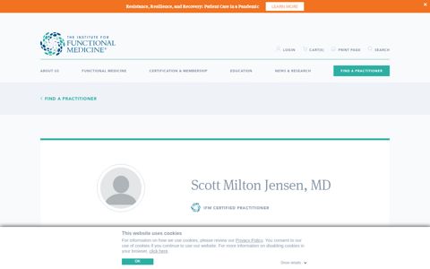 Scott Milton Jensen MD | The Institute for Functional Medicine
