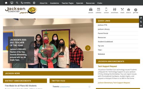 Jackson Elementary / Homepage - Plano ISD