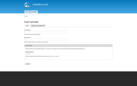 User account | hostodo.co.uk