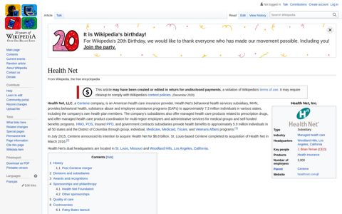 Health Net - Wikipedia