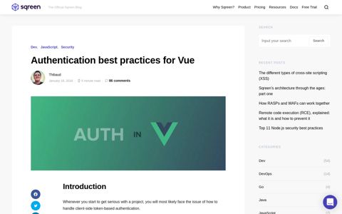 Authentication best practices for Vue - Sqreen Blog