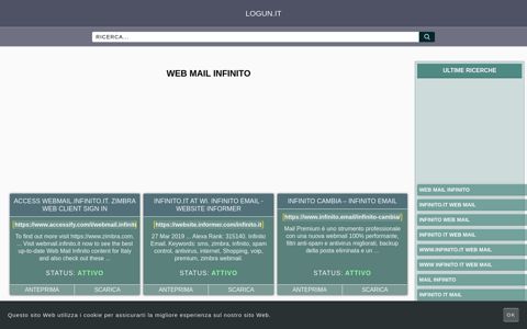 web mail infinito - Panoramica generale di accesso, procedure e ...