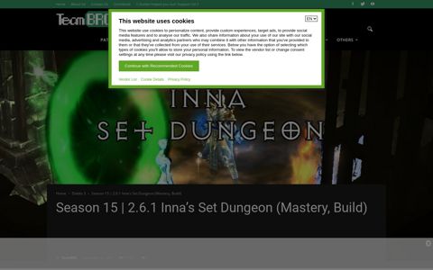 Season 15 | 2.6.1 Inna's Set Dungeon (Mastery, Build) | Team ...