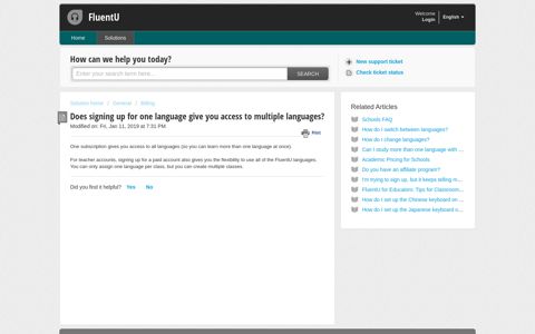 Does signing up for one language give you access to multiple ...