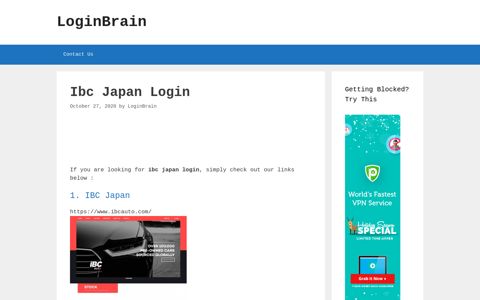 Ibc Japan - Ibc Japan - LoginBrain