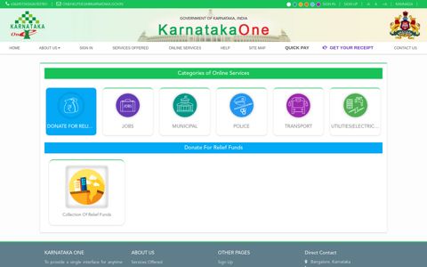 Online Services - Karnataka One