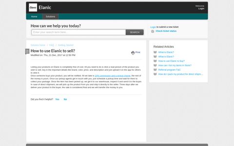How to use Elanic to sell? : Elanic