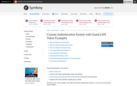 Custom Authentication System with Guard (API ... - Symfony