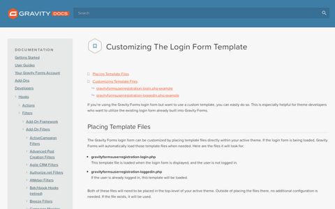 Customizing The Login Form Template - Gravity Forms
