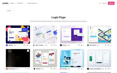 Login Page designs, themes, templates and ... - Dribbble