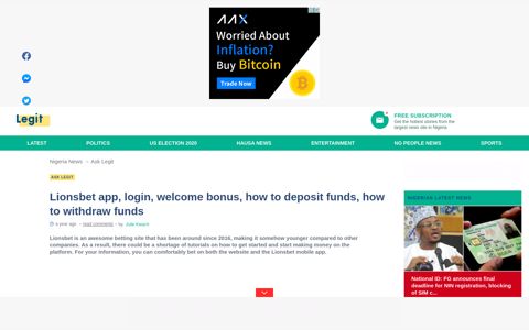 Lionsbet app, login, welcome bonus, how to deposit funds ...
