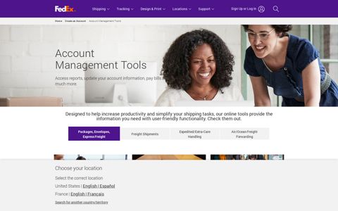 Account Management Tools - FedEx