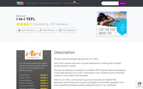 Reviews of i-to-i TEFL | TEFL Course Review