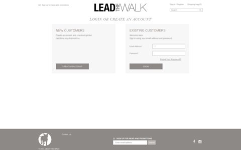 Login or Create an Account - Lead The Walk