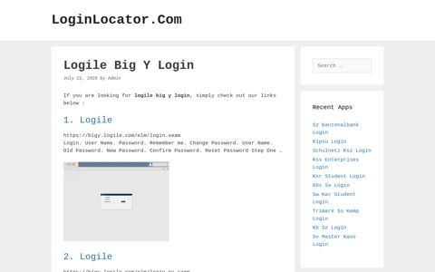 Logile Big Y Login - LoginLocator.Com