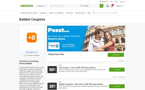 20% Off Babbel Coupons & Discounts | December 2020