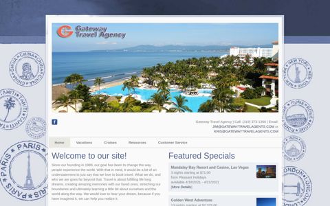 Gateway Travel Agency: Home
