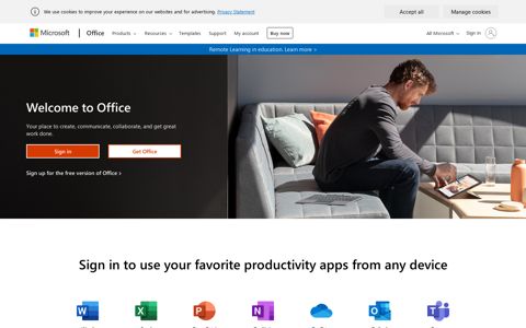 Sign up for the free version of Office - Office 365 Login ...