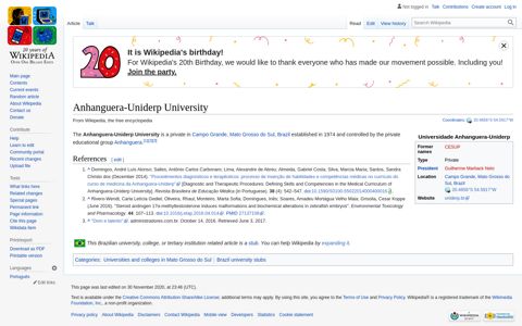 Anhanguera-Uniderp University - Wikipedia