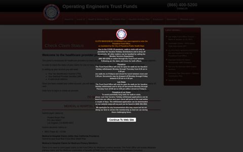 Check Claim Status | Operating Engineers Trust Funds