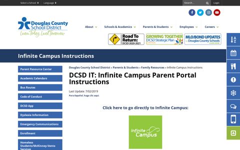 Infinite Campus Instructions - Douglas County School District