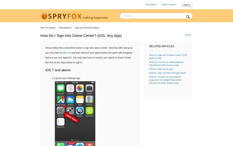 How do I sign into Game Center? (iOS, any app) – Spry Fox ...