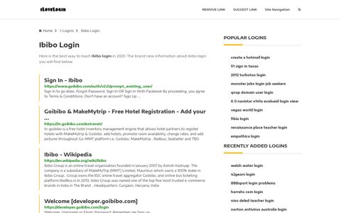 Ibibo Login ❤️ One Click Access