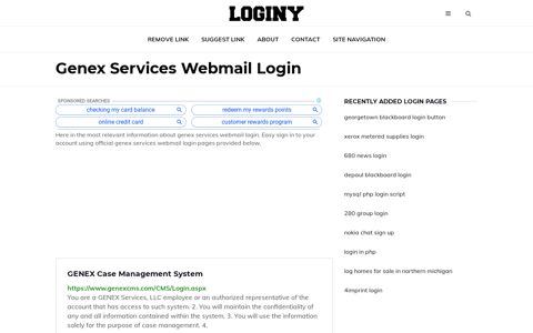 Genex Services Webmail Login ✔️ One Click Login - loginy.co.uk