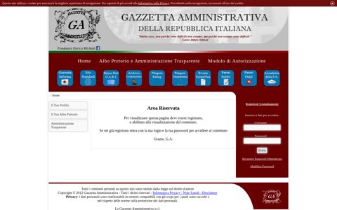 Area Utente - Gazzetta Amministrativa