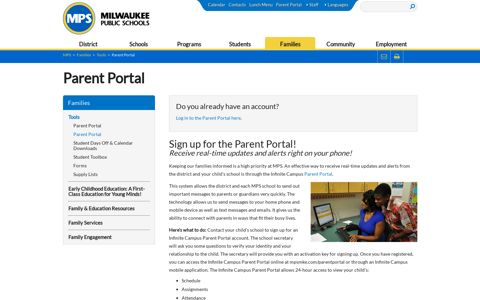 Parent Portal - MPS