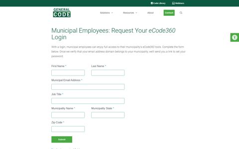 Request eCode360 Login - General Code
