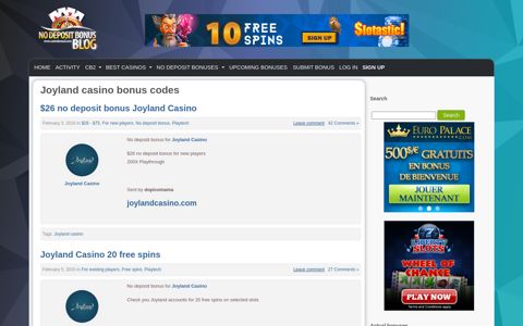 Joyland casino No Deposit Bonus Codes 2020 #1