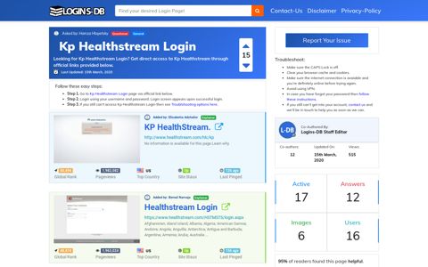 Kp Healthstream Login - Logins-DB
