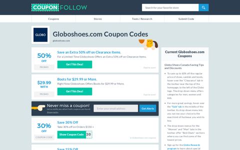 Globoshoes.com Coupon Codes 2020 (50% discount ...