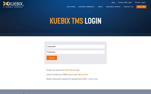 Login | Kuebix TMS Software