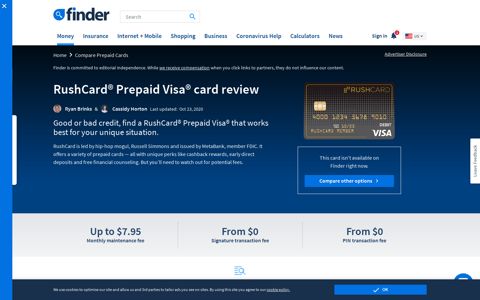 RushCard Prepaid Visa card review 2020 | finder.com