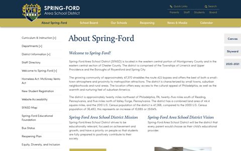 About Spring-Ford - Spring-Ford Area School District
