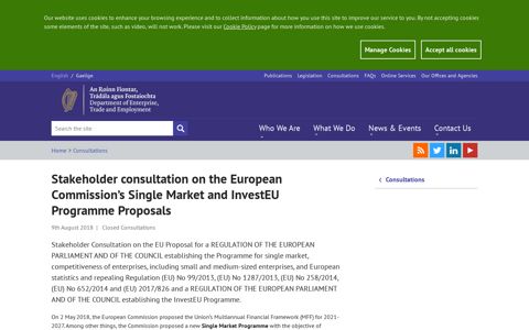 Stakeholder consultation on the European Commission's ...