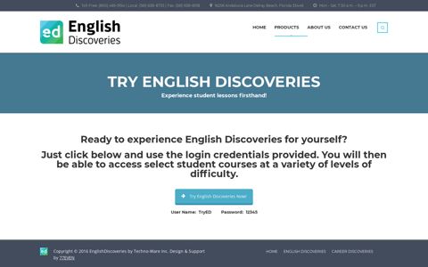 Try English Discoveries - EnglishDiscoveries.net