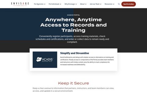 Acadis Portal - Envisage Technologies