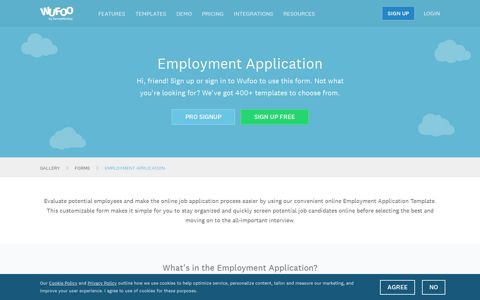 Employment Application | Wufoo