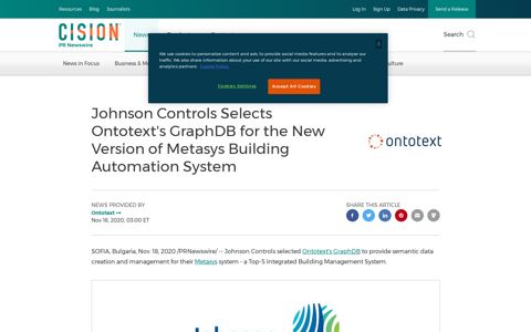 Johnson Controls Selects Ontotext's GraphDB for the New ...