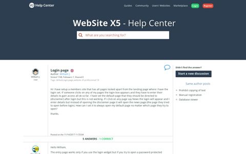 Login page - WebSite X5 Help Center