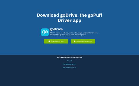 Download goDrive, the goPuff Driver app | goPuff