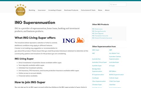 ING Superannuation: Review & Compare Super Funds | Canstar