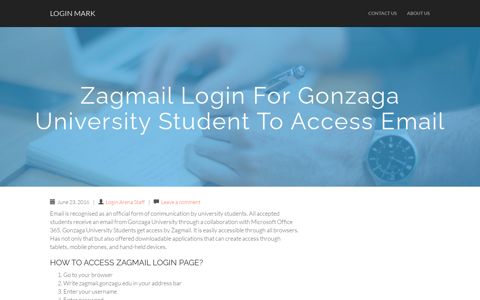 Zagmail Login For Gonzaga University Student To Access ...