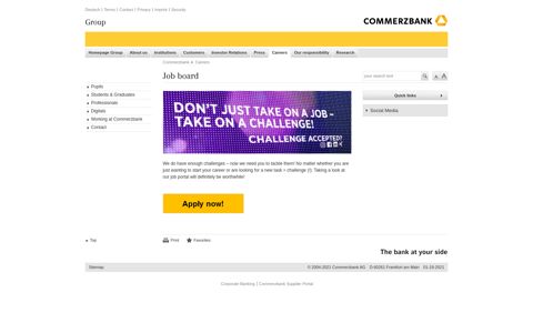 Job board - Commerzbank AG